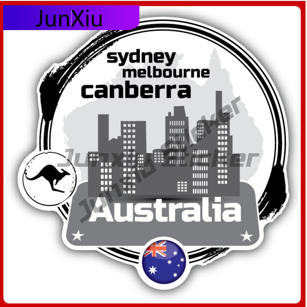Car Accessories Australia - Avustralya Bayrağı Grunge Damga Araba Çıkartması