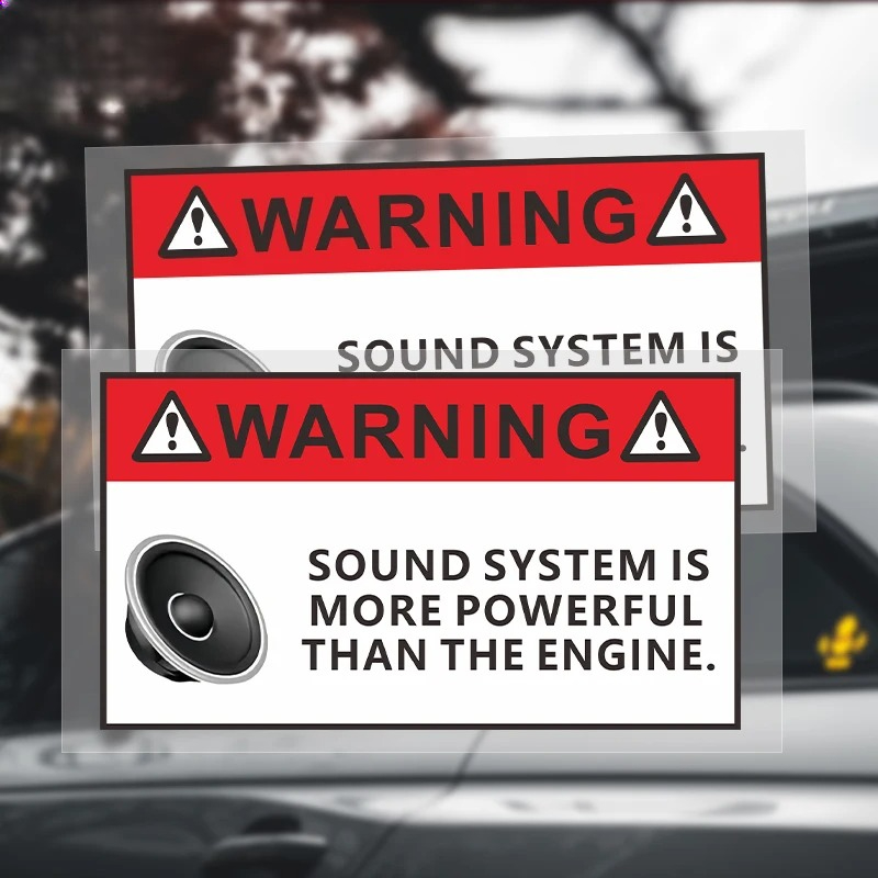 Car Accessories Sound System - JDM Subwoofer Komik Ses Sistemi Uyarı