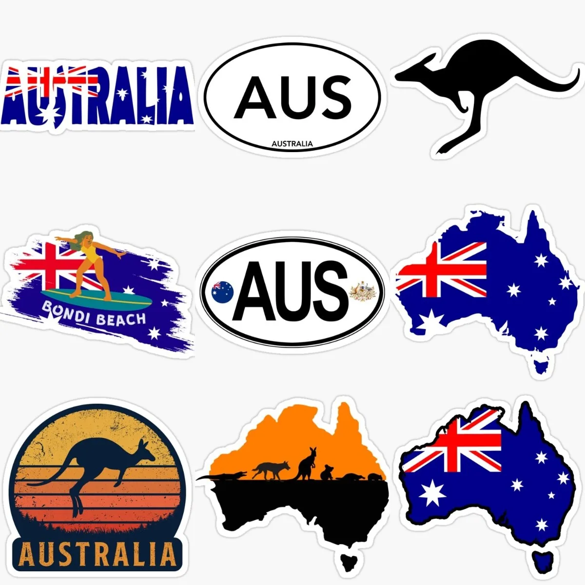 Car Accessories Australia - Yaratıcı AUS Avustralya Bayrağı Harita Amblemi