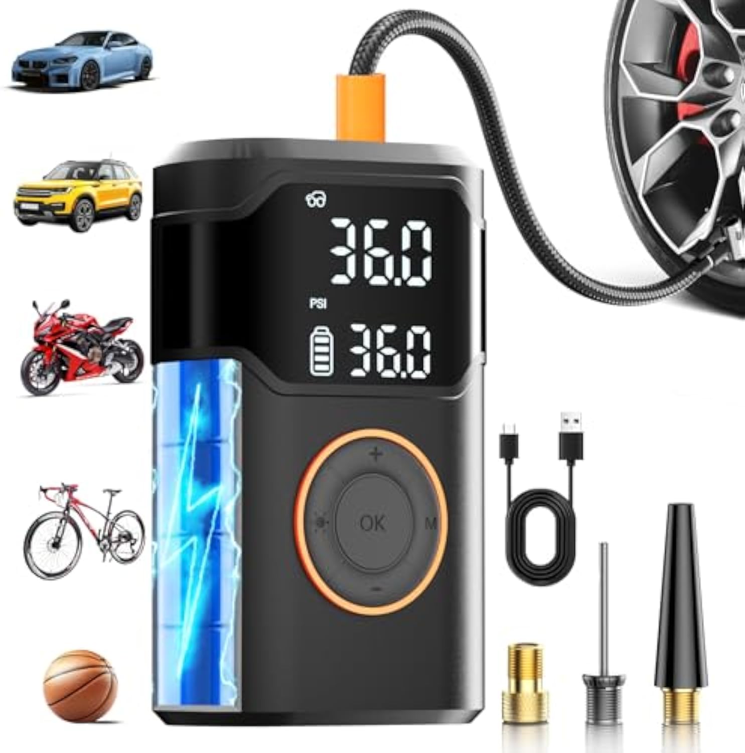 Otomatik Şarj Edilebilir Elekt - Car Portable Tire Inflator incelemesi ve fiyatı